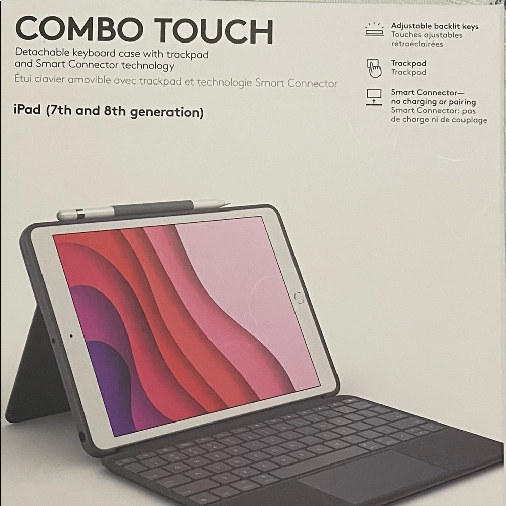 Logitech keyboard combo touch iPad (7th and 8th generation)